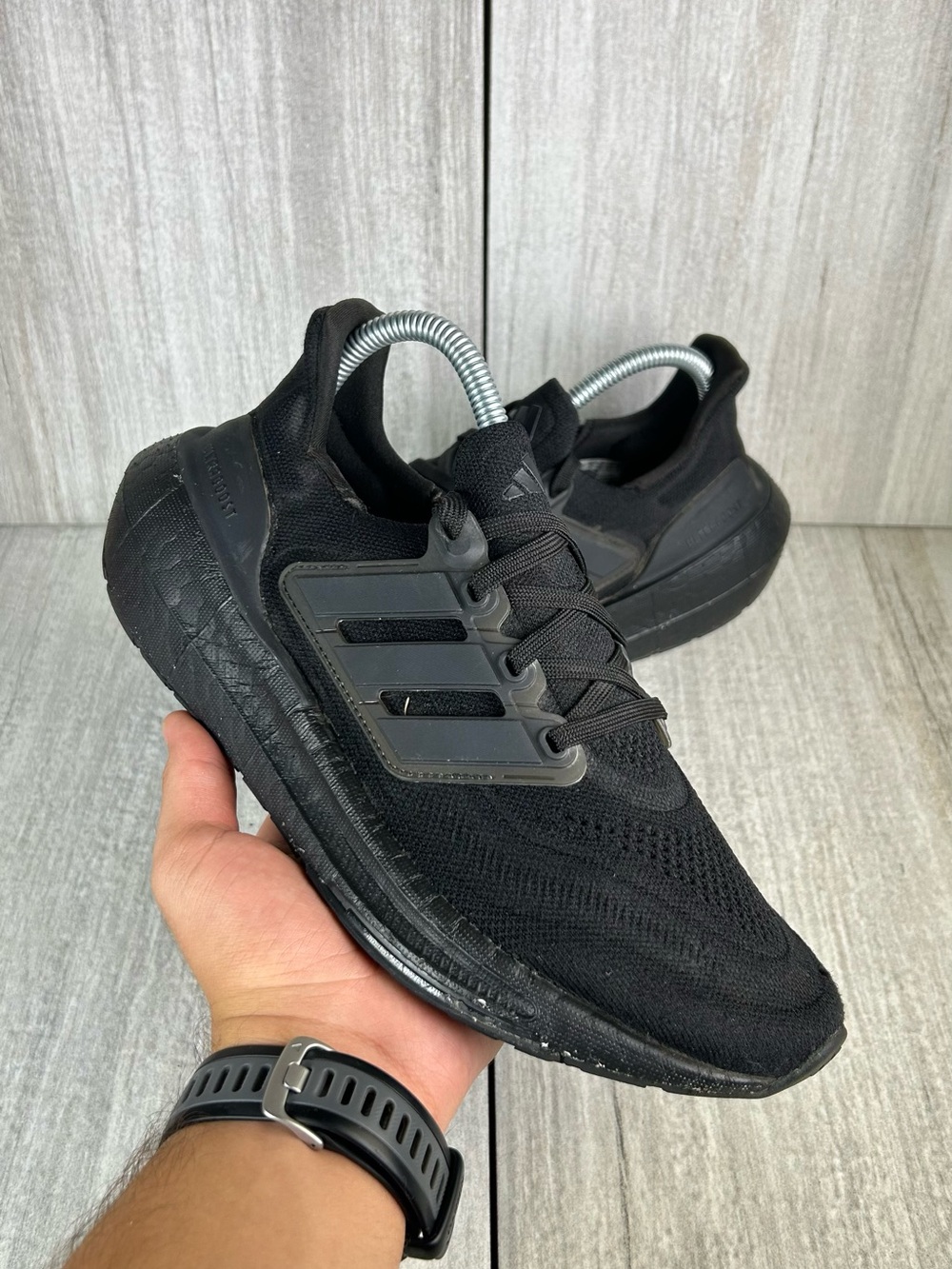 Adidas UltraBoost Light Triple Black Running Shoe Athletic Sneaker Womens Size 6
